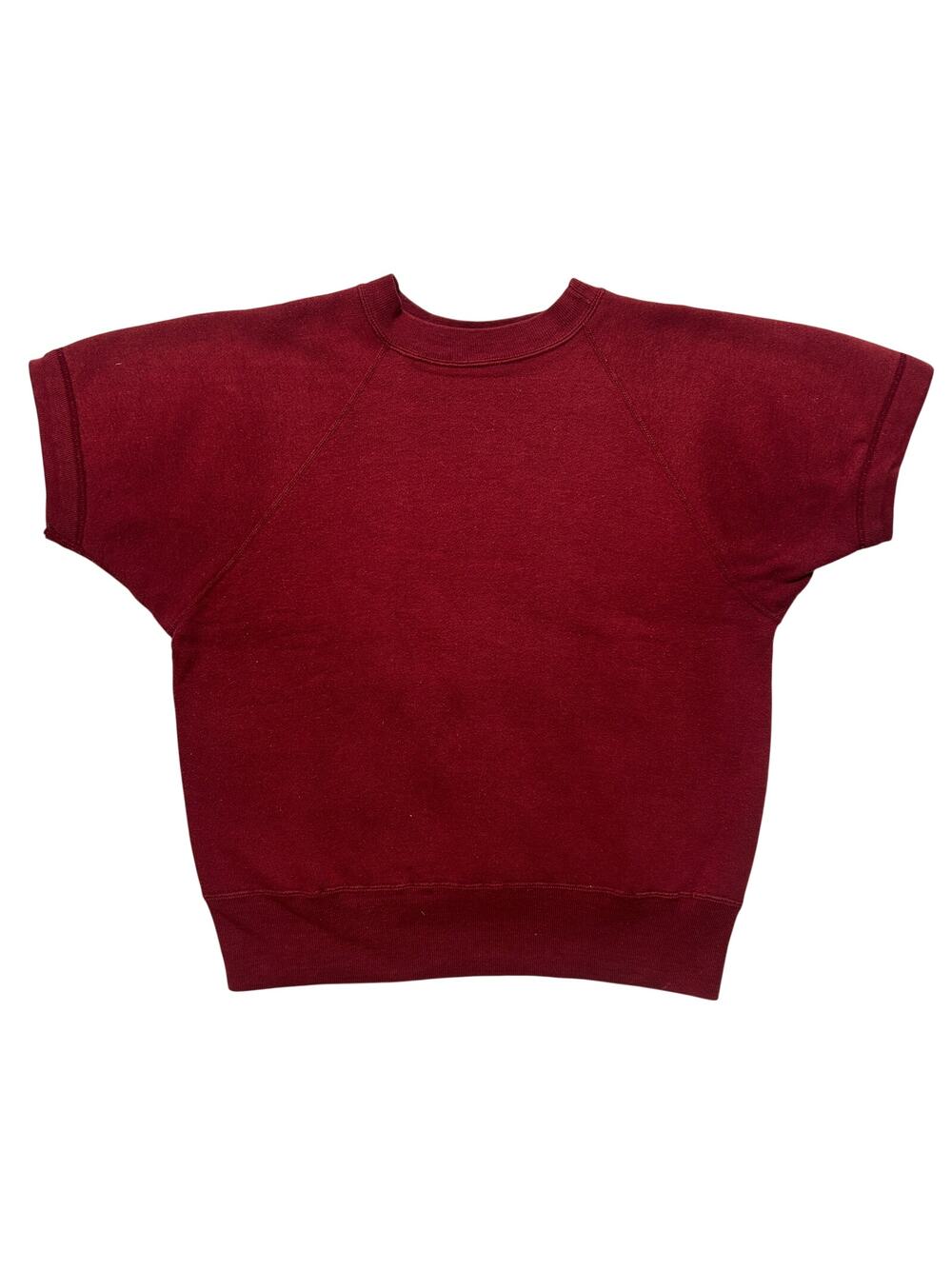 VTG 60s B.V.D Raglan Short Sleeve Crewneck Pullover Sweater Mens M Red